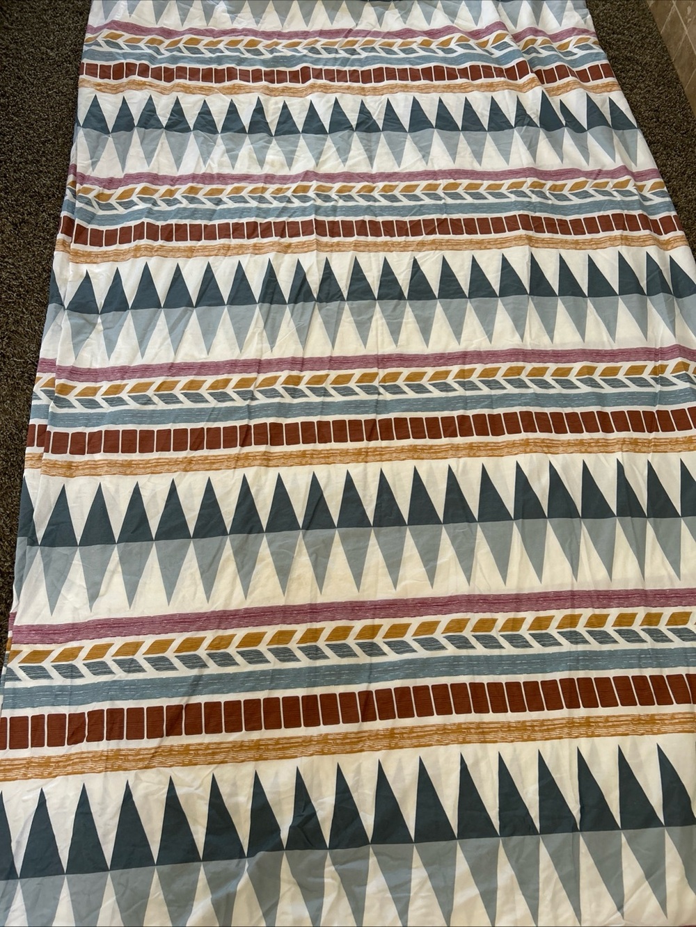 Eikei Bohemian 3pc Queen Duvet Cover Striped Ethnic Boho SW 400TC Cotton